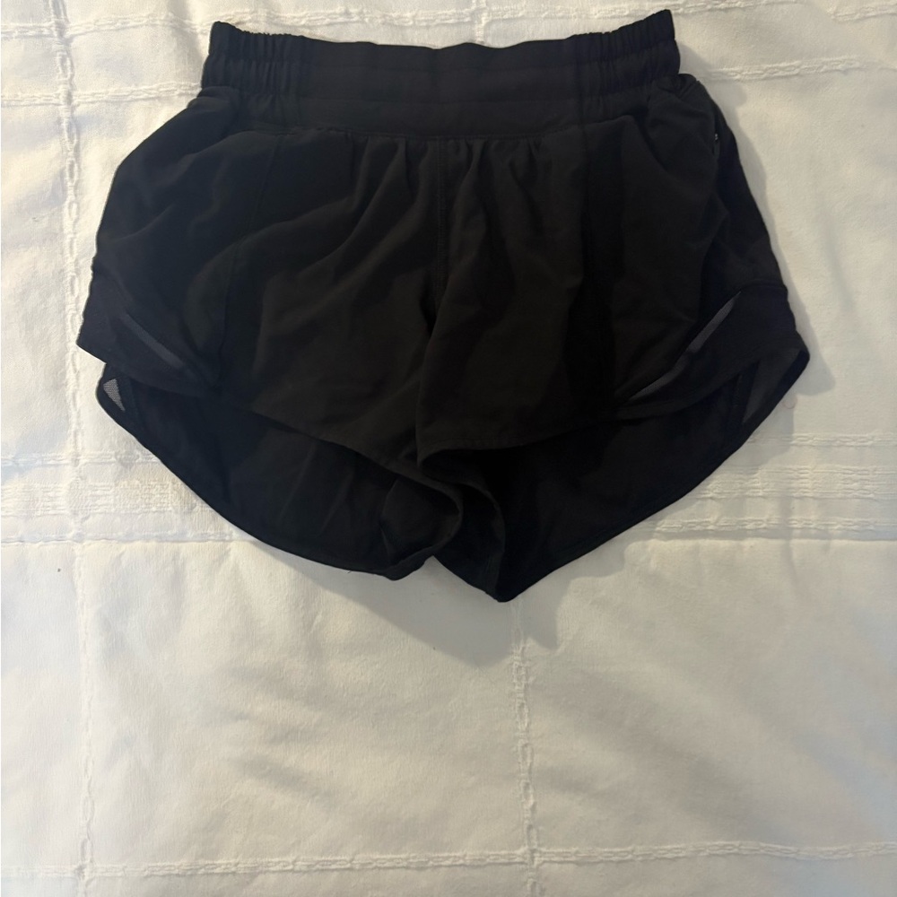 Lululemon Athletica Black Athletic Shorts Lightweight Moisture-Wicking